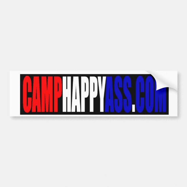 CAMPHAPPYASS.COM Autoaufkleber (Vorne)