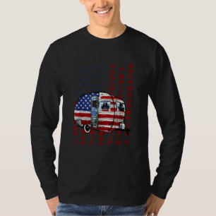 Camping 4. Juli Camper Rv Car Camping Amerikaner T-Shirt