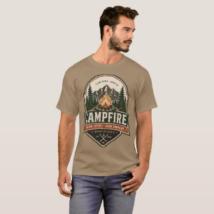 Camping-Abenteuer am Lagerfeuer T-Shirt