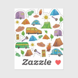 Camping-Abenteuer Aufkleber