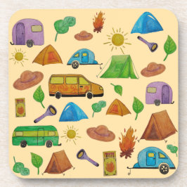 Camping-Abenteuer Getränkeuntersetzer