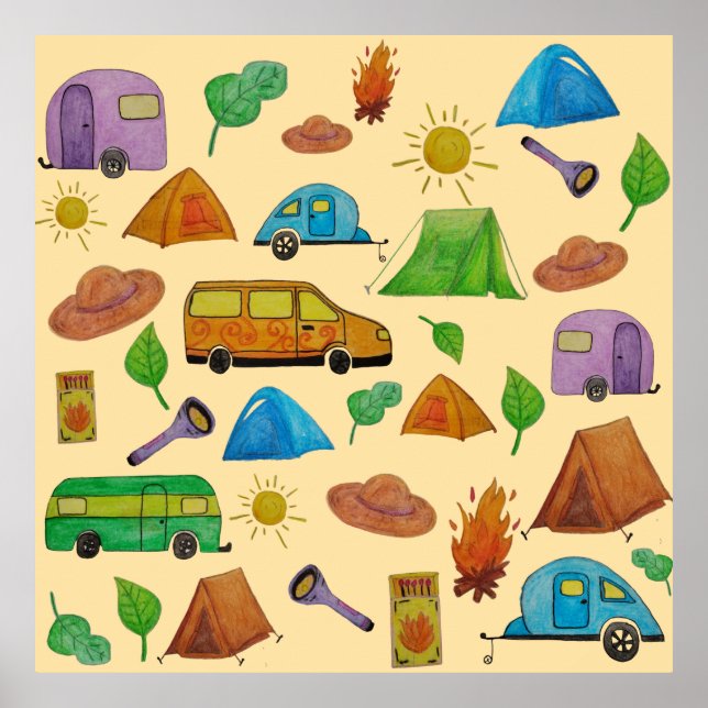 Camping-Abenteuer Poster (Vorne)