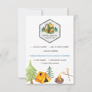 Camping Abzeichen & Icons UAWG mit/Mahlzeit Auswah RSVP Karte
