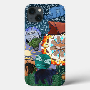 Camping Adventure Collage iPhone / coque ipad