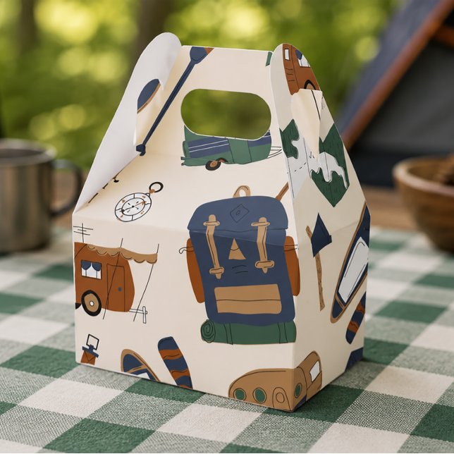 Camping Adventure Geschenkschachtel (Adventure Birthday Favor Box)