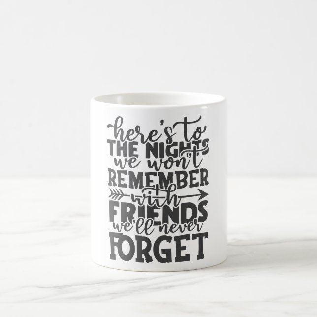Camping Adventure Quote Typografie Kaffeetasse (Mittel)