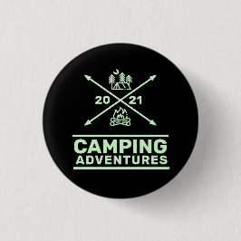 Camping Adventures 2021 Minimales Wappen Button