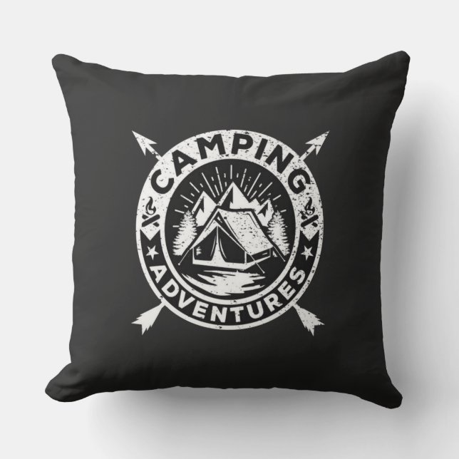 Camping Adventures komfortable Kleidung für Reisen Kissen (Vorderseite)