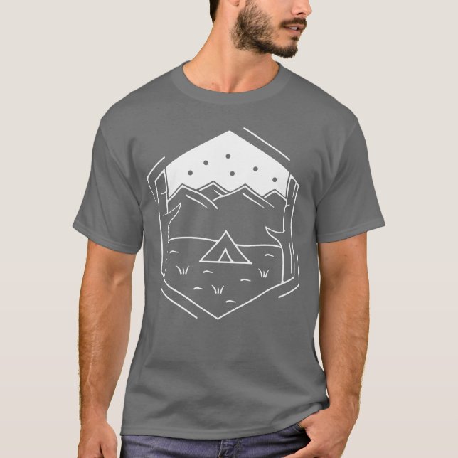 Camping am Fuße des Berges Mädchen T-Shirt (Vorderseite)