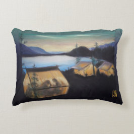 Camping am See 12"x16" Dekokissen