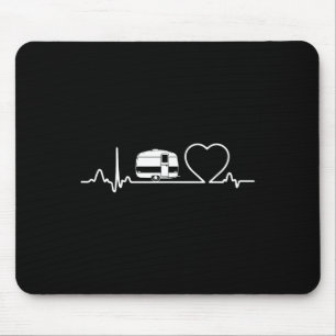 Camping-Anhänger Rv Herzschlag-Shirt Urlaub Outdoo Mousepad