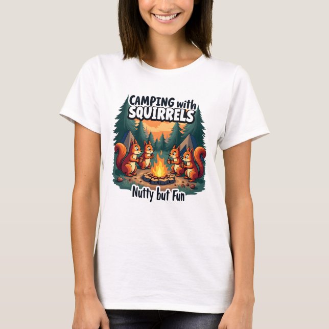 Camping Animal Funny T - Shirt (Vorderseite)