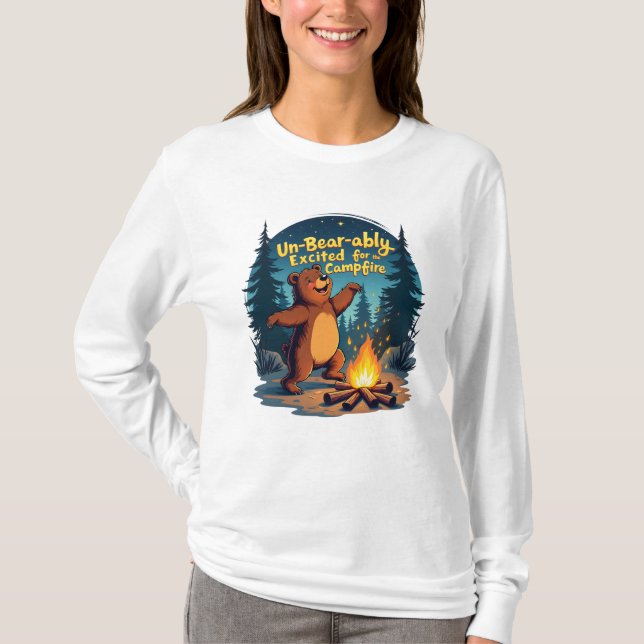 Camping Animal Funny T - Shirt (Vorderseite)