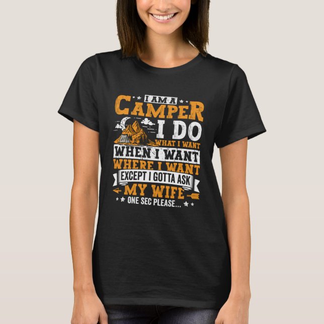 Camping Apparel Camper Outdoor Travel for Men  1 T-Shirt (Vorderseite)