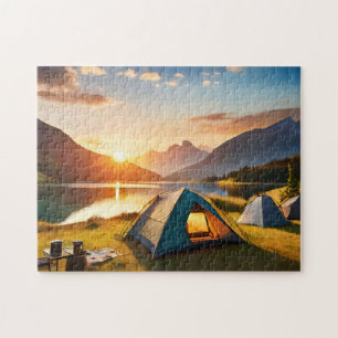 Camping Art Sunset Camping Photo Puzzles Internet