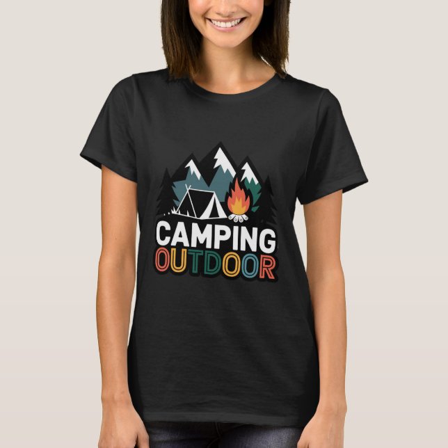Camping Außenbereich T-Shirt (Vorderseite)