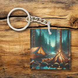 Camping avec de jolies lumières