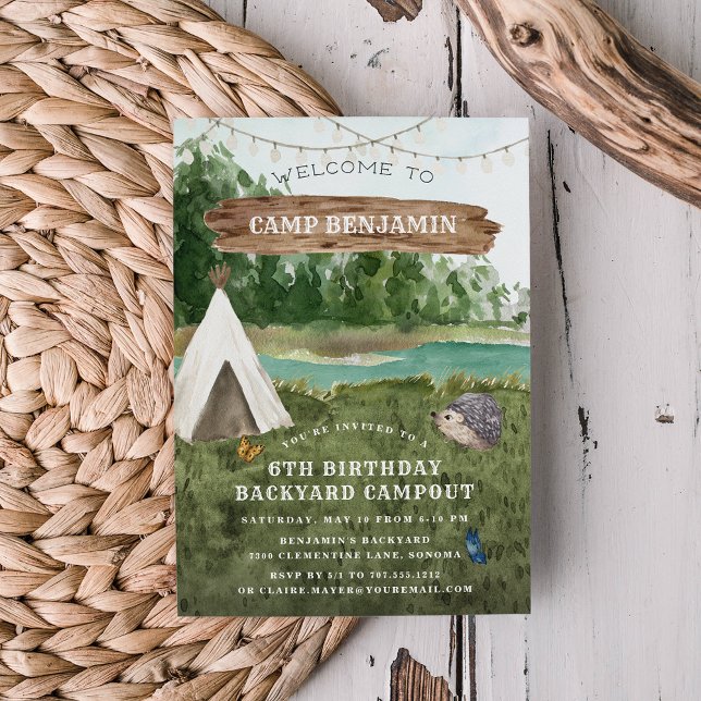 Camping Aventure Anniversaire Fête Invitation (Créateur téléchargé)