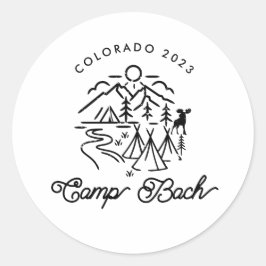 Camping Bachelorette Autocollant personnalisé