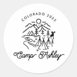 Camping Bachelorette Autocollant personnalisé
