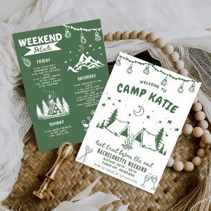 Camping Bachelorette Invitation du week-end