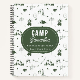 Camping Bachelorette Party Bach Weekend Notizbuch