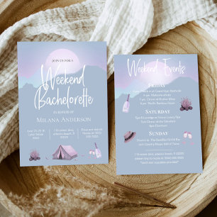 Camping Bachelorette Party Week-end Invitation