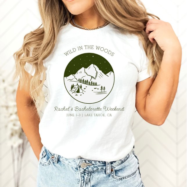 Camping Bachelorette Personalisierter T - Shirt (Von Creator hochgeladen)