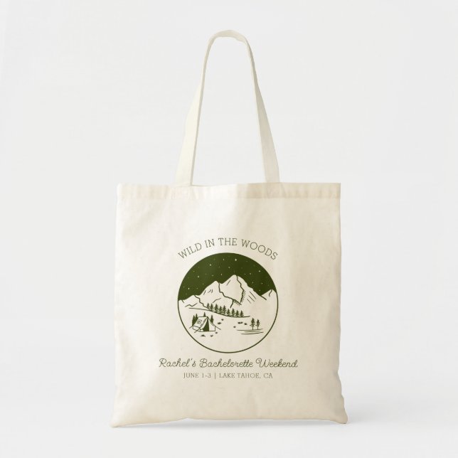 Camping Bachelorette Sac fourre-tout personnalisé (Devant)