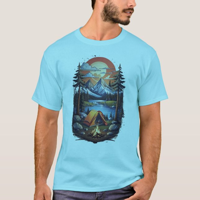 Camping-Back-Packing T-Shirt (Vorderseite)