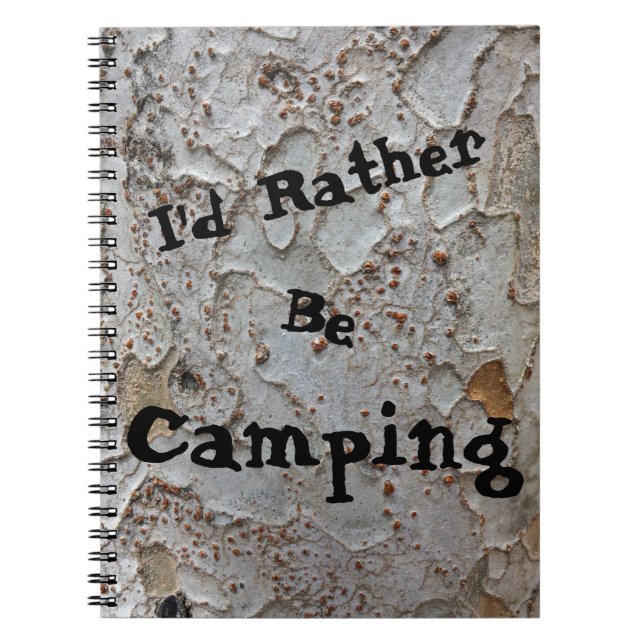 Camping Baum Starke Natur Foto rustikal Notizblock (Vorderseite)
