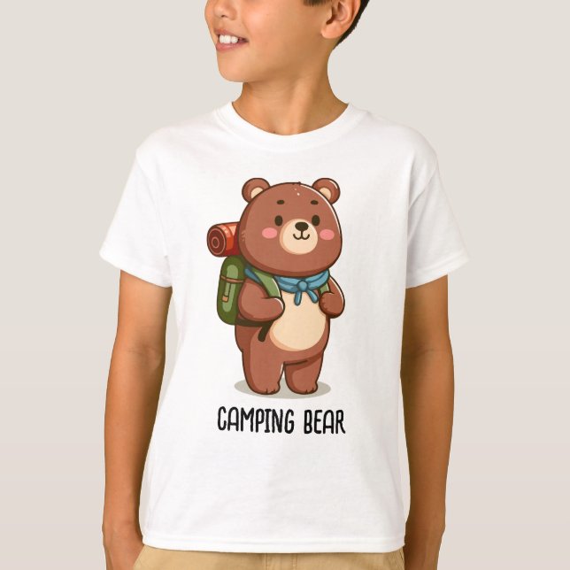 Camping Bear T-Shirt (Vorderseite)