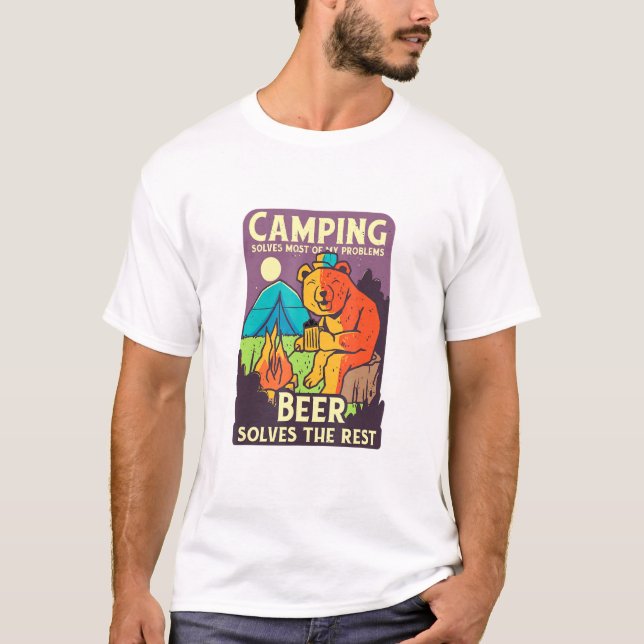 Camping Beer T-Shirt (Vorderseite)