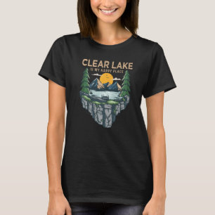 Camping beim Angeln mein glücklicher Ort Kleiner S T-Shirt
