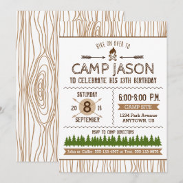 Camping Birthday Einladung