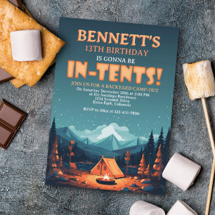 Camping Birthday Einladung