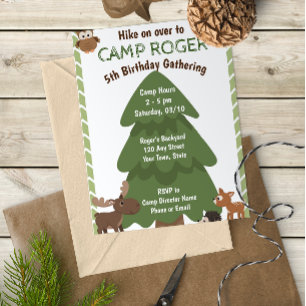 Camping Birthday Einladung