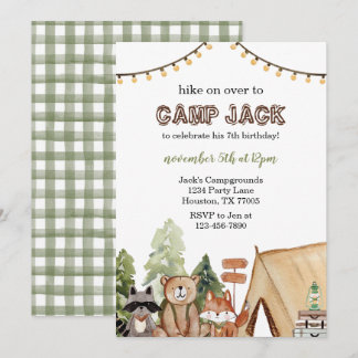 Camping Birthday Einladung