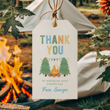Camping Birthday Party Fevor Tag
