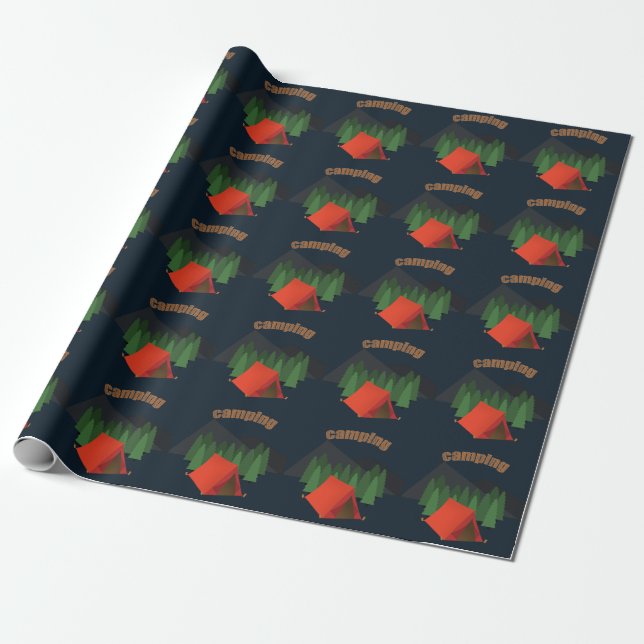 Camping Birthday Party Geschenkpapier (Ungerollt)