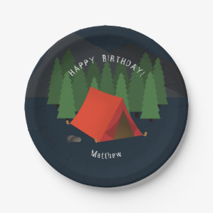 Camping Birthday Party Pappteller