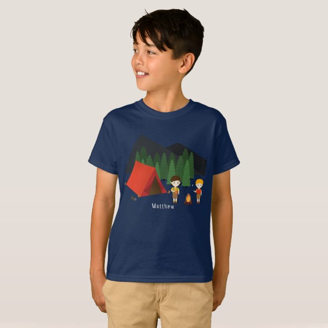Camping Birthday Party T-Shirt (Vorne ganz)