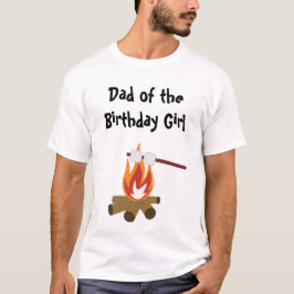 Camping Birthday Party Vater T - Shirt