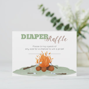 Camping Bonfire Babydusche Windelwaschmaschine Fal Einladung