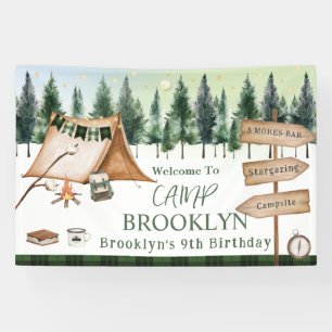 Camping Bonfire Campfire S'mores Geburtstag Banner