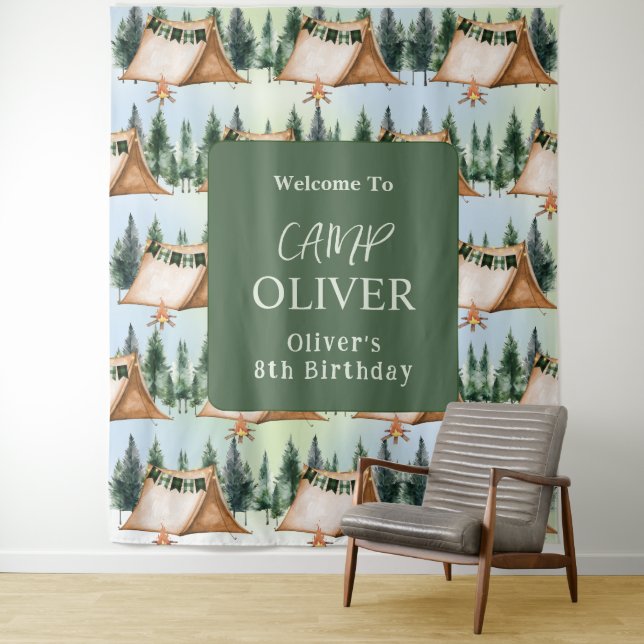 Camping Bonfire Campfire S'mores Geburtstag Wandteppich (Beispiel)