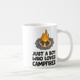Camping Bonfire Just A Boy Who Loves Campfires Kaffeetasse