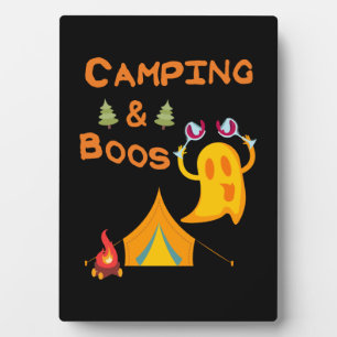 Camping & Boos Ghosts Camping Halloween Fotoplatte