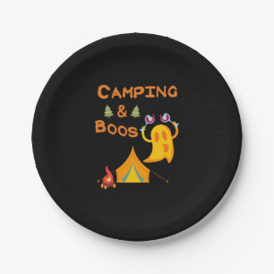 Camping & Boos Ghosts Camping Halloween Pappteller