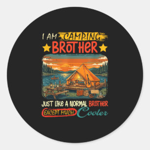 Camping Bruder Definition viel cooler Vater Runder Aufkleber